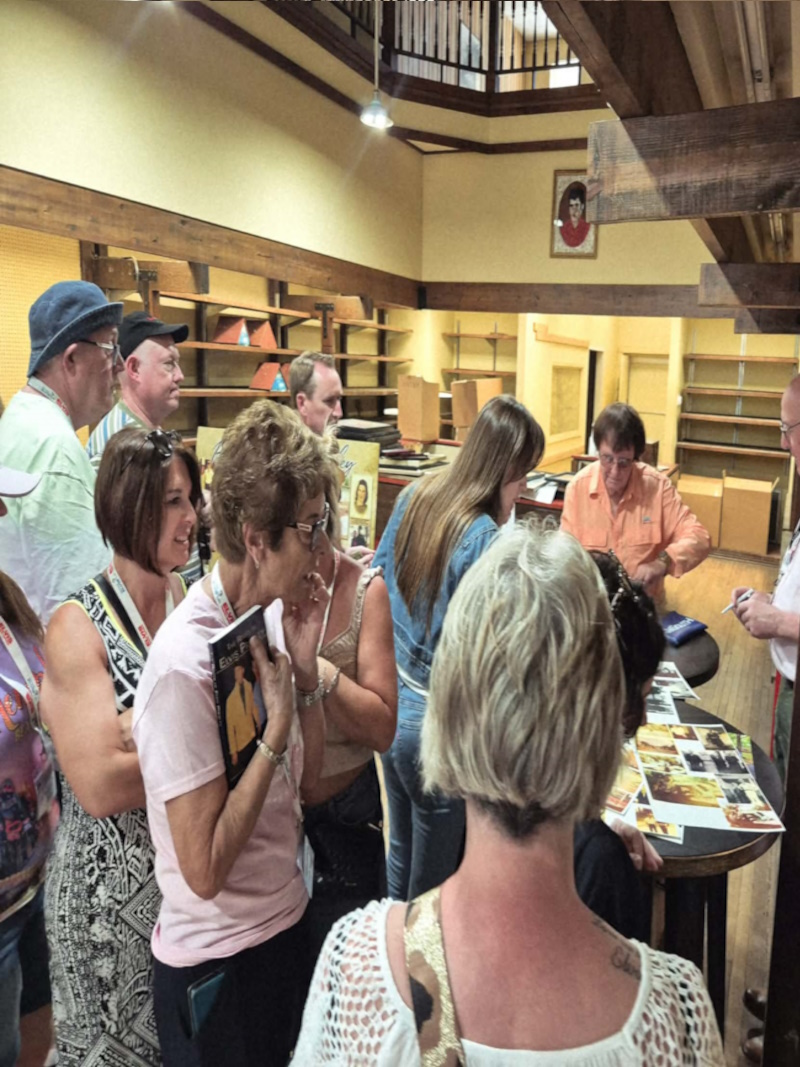Mackey with many happy Elvis' fans